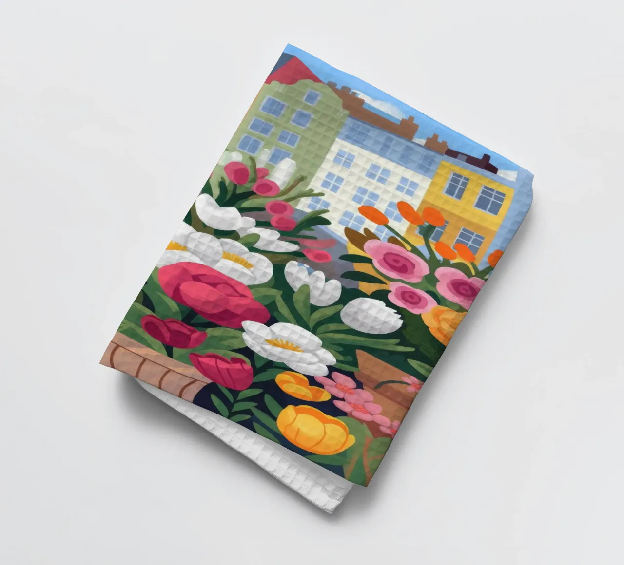 Riverbero di fiori urbani canovaccio da cucina da Prism Palette