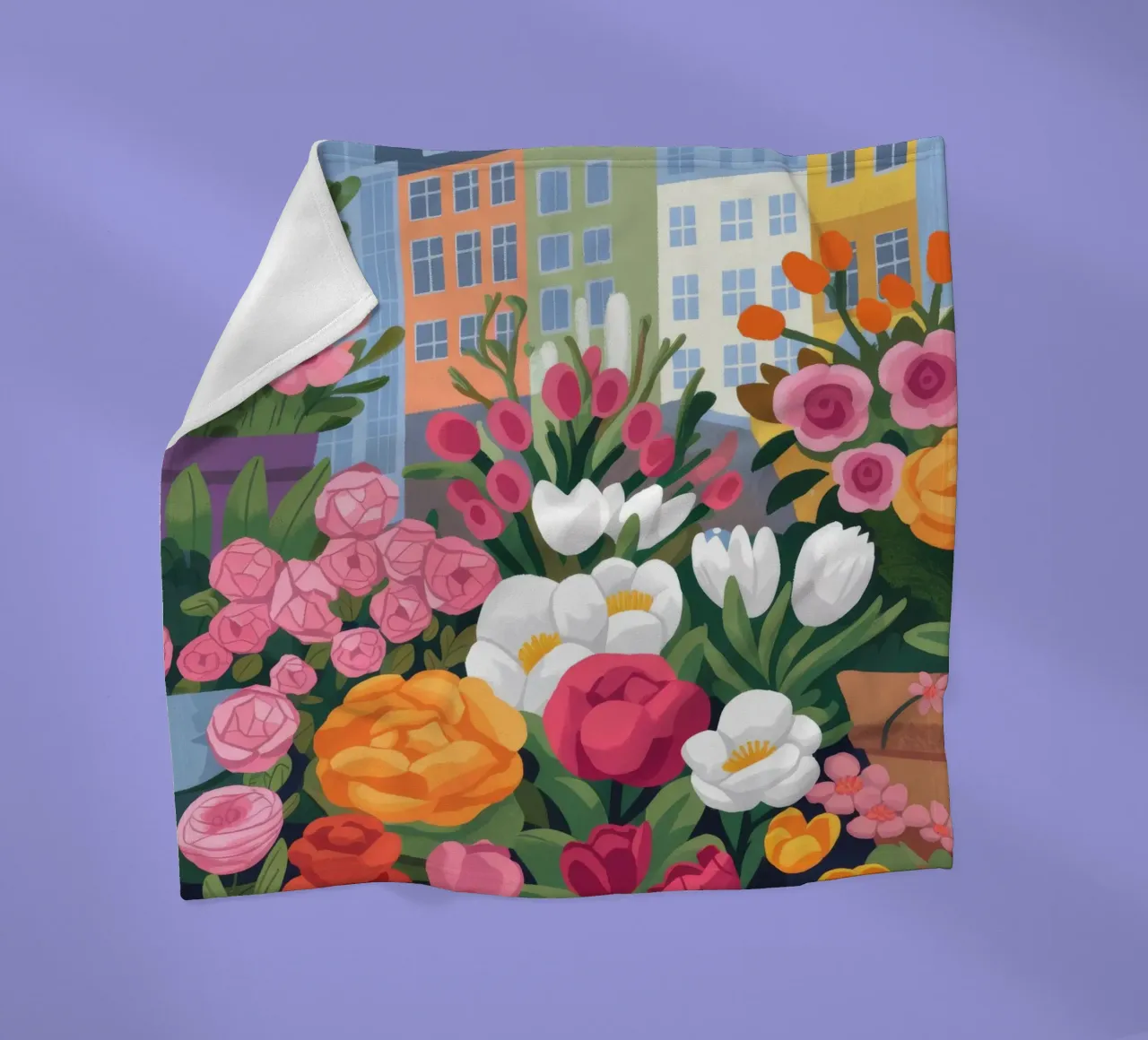 Riverbero di fiori urbani coperta in pile da Prism Palette