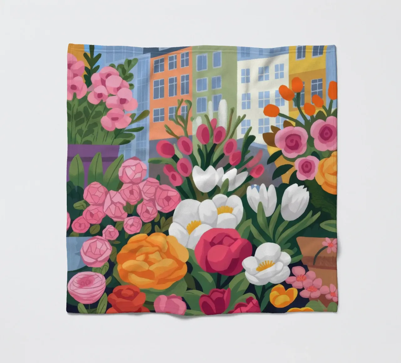 Riverbero di fiori urbani coperta in pile da Prism Palette