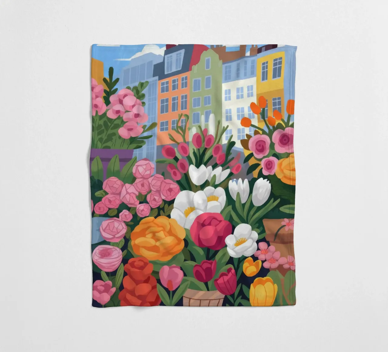 Riverbero di fiori urbani coperta in pile da Prism Palette