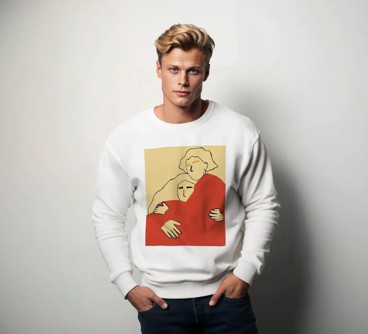 Due in rosso felpa da tainah negreiros