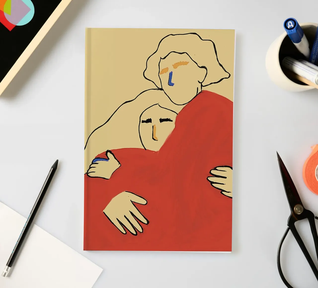 Two in Red notebook by tainah negreiros
