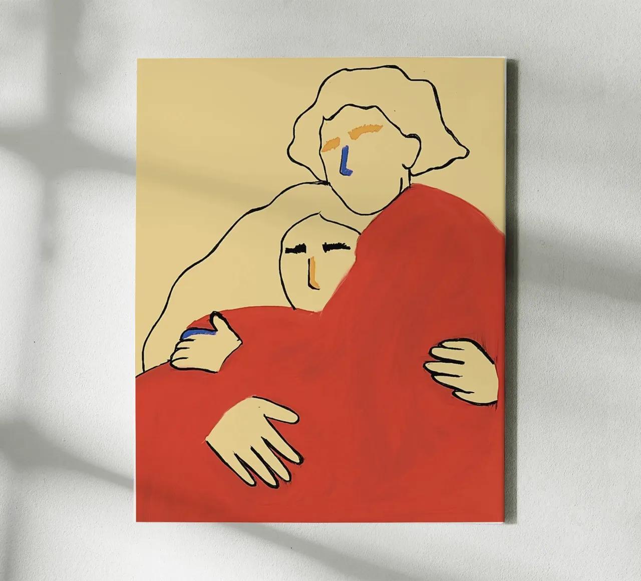 Two in Red canvas by tainah negreiros