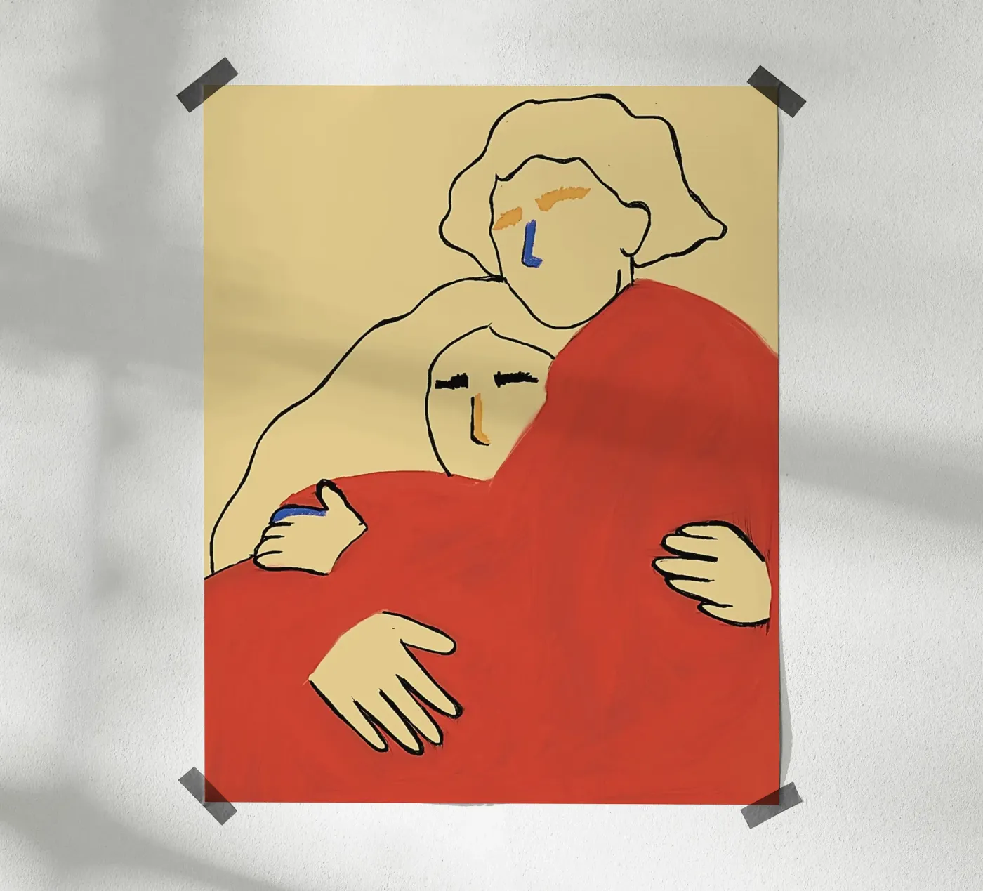 Two in Red poster by tainah negreiros