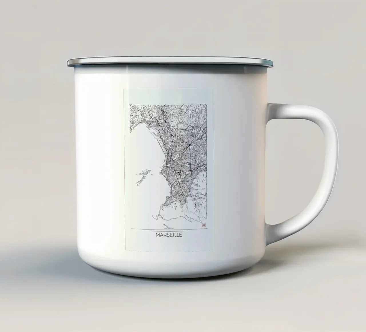 Marseille Minimal tazza in smalto da Hubert Roguski