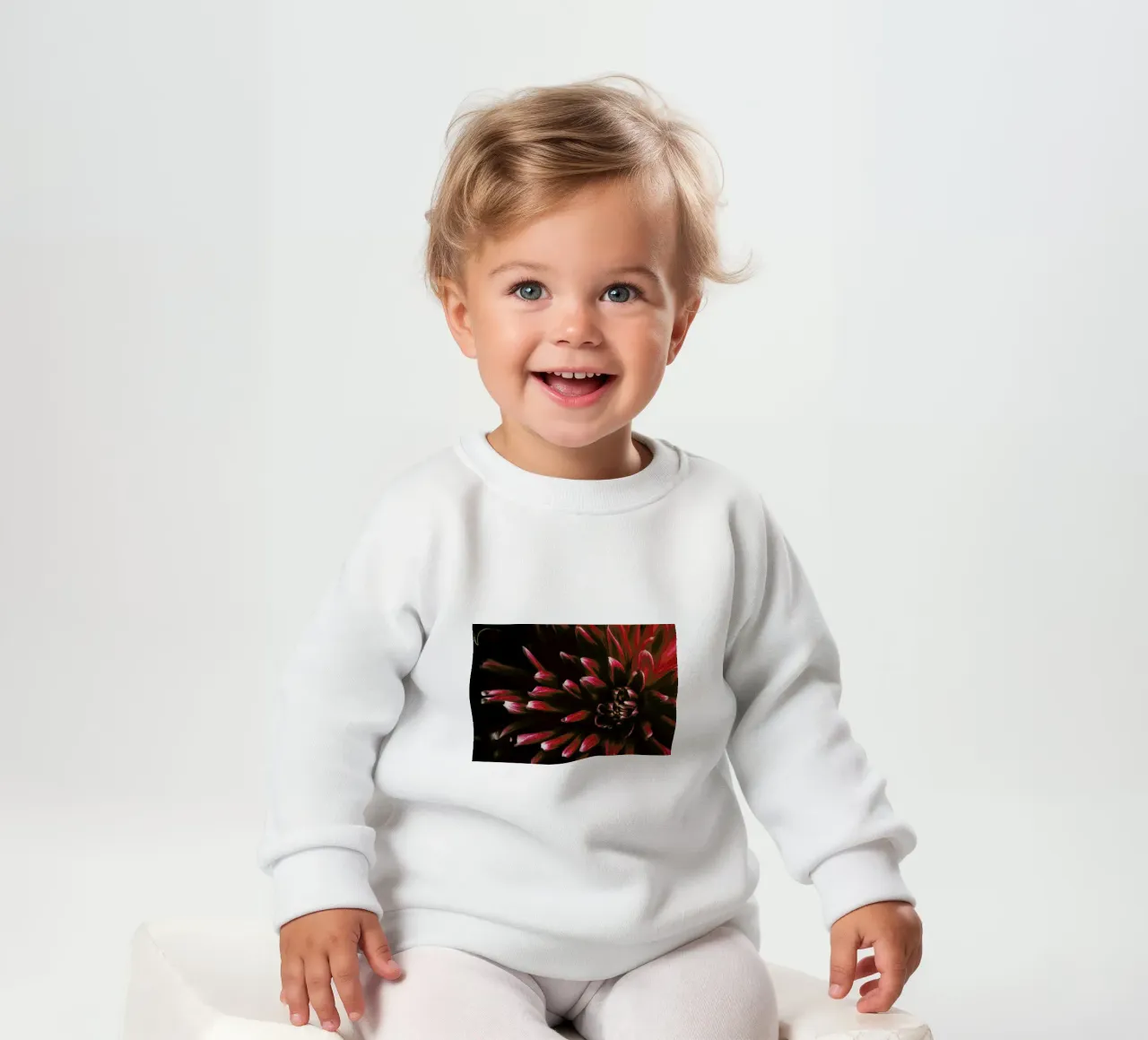 Ruby Red Dahlia felpa neonato da Ingrid Beddoes