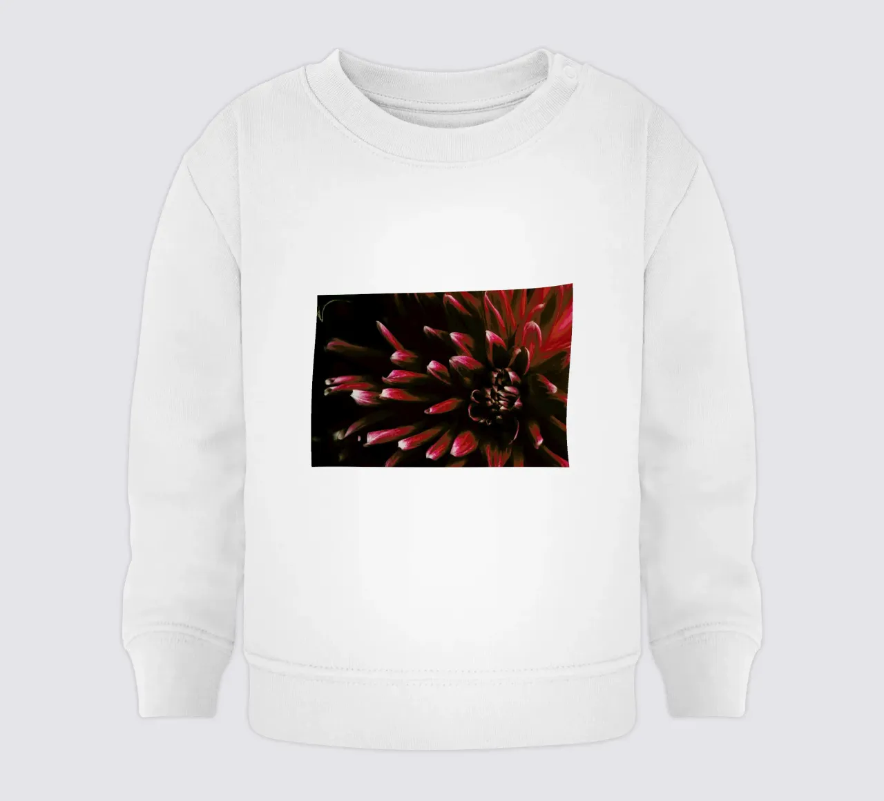 Ruby Red Dahlia felpa neonato da Ingrid Beddoes