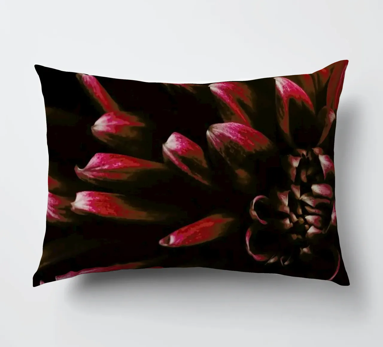 Ruby Red Dahlia cuscino da Ingrid Beddoes