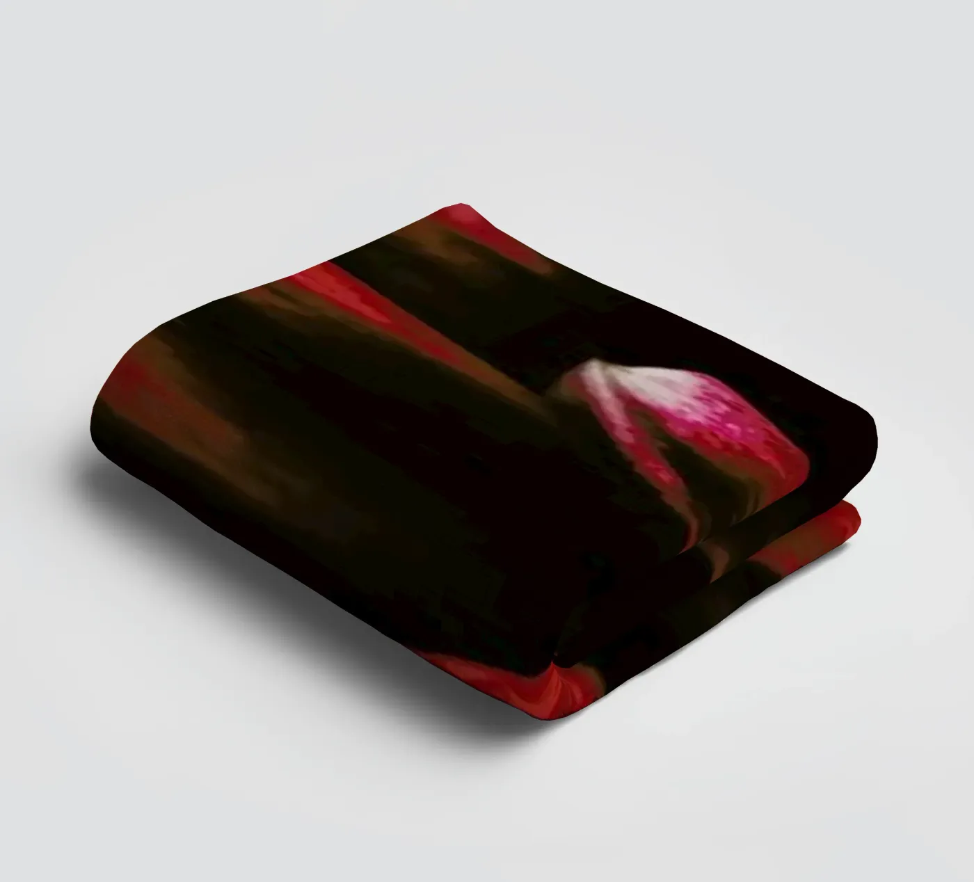 Ruby Red Dahlia badhanddoek van Ingrid Beddoes