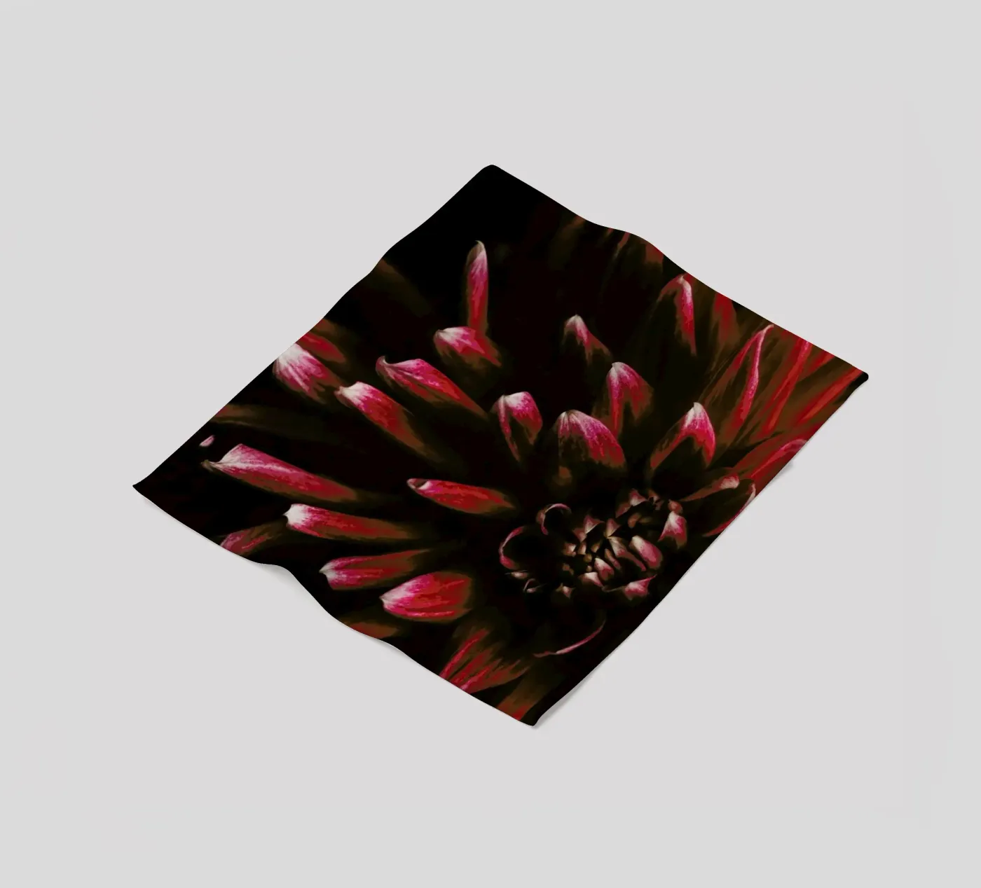 Ruby Red Dahlia Fleecedecke von Ingrid Beddoes