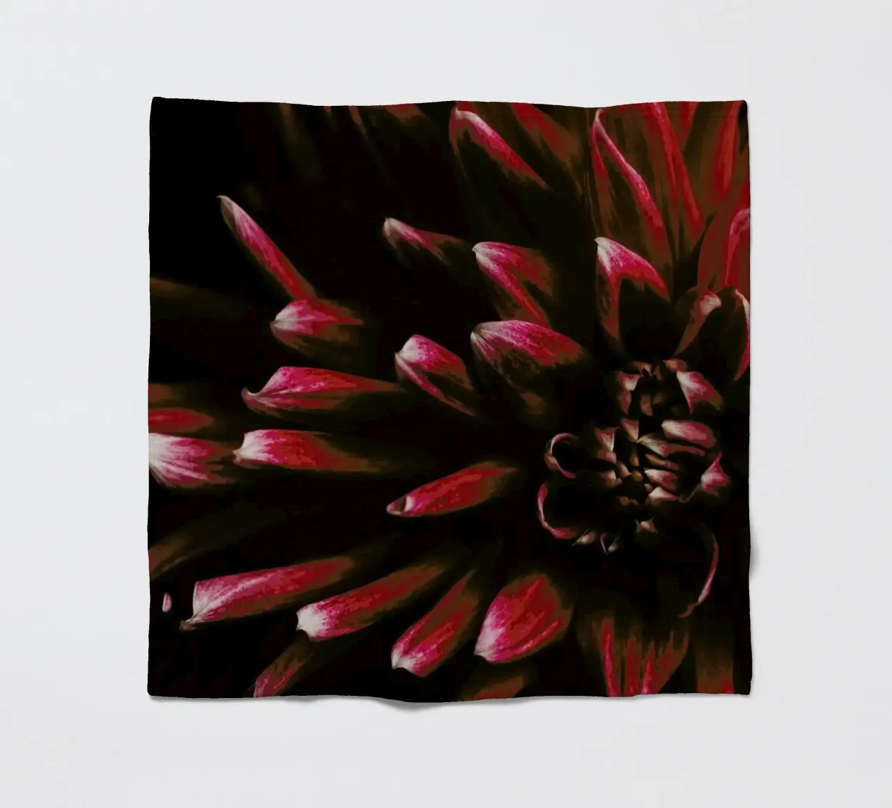 Ruby Red Dahlia coperta in pile da Ingrid Beddoes
