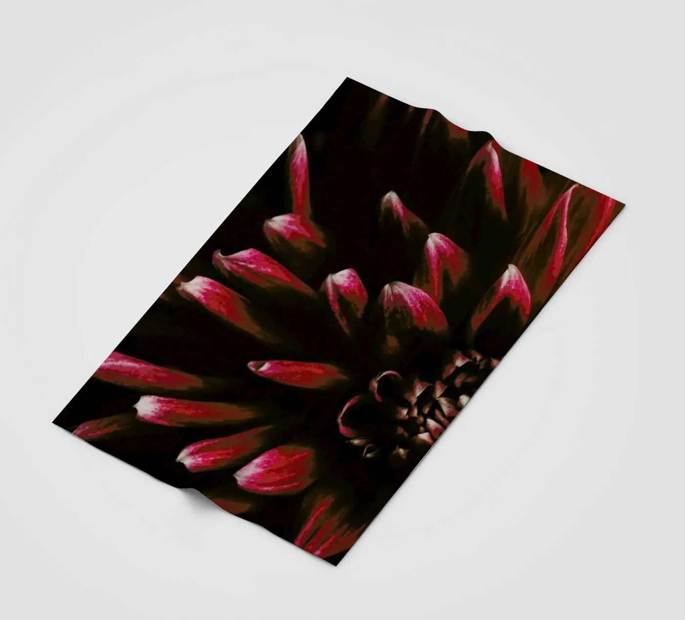 Ruby Red Dahlia Fleecedecke von Ingrid Beddoes