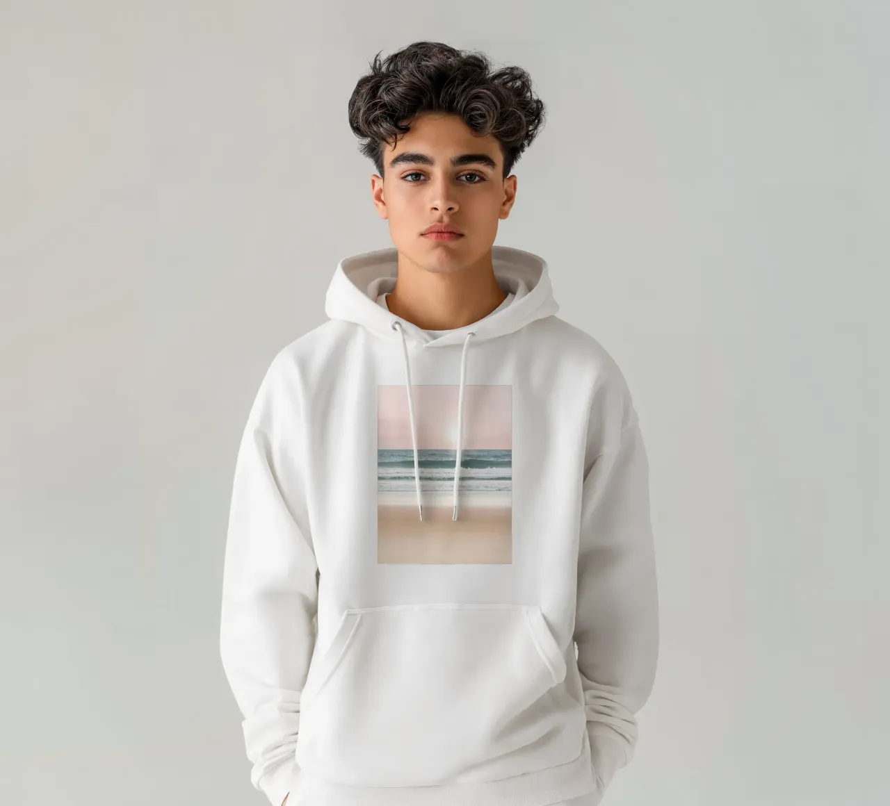 Tramonto in spiaggia felpa con cappuccio da IamHomeStudio