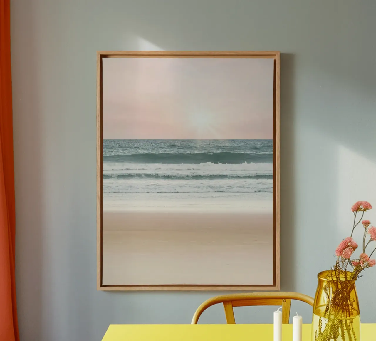 Tramonto in spiaggia tela con Cornice a cassetta da IamHomeStudio