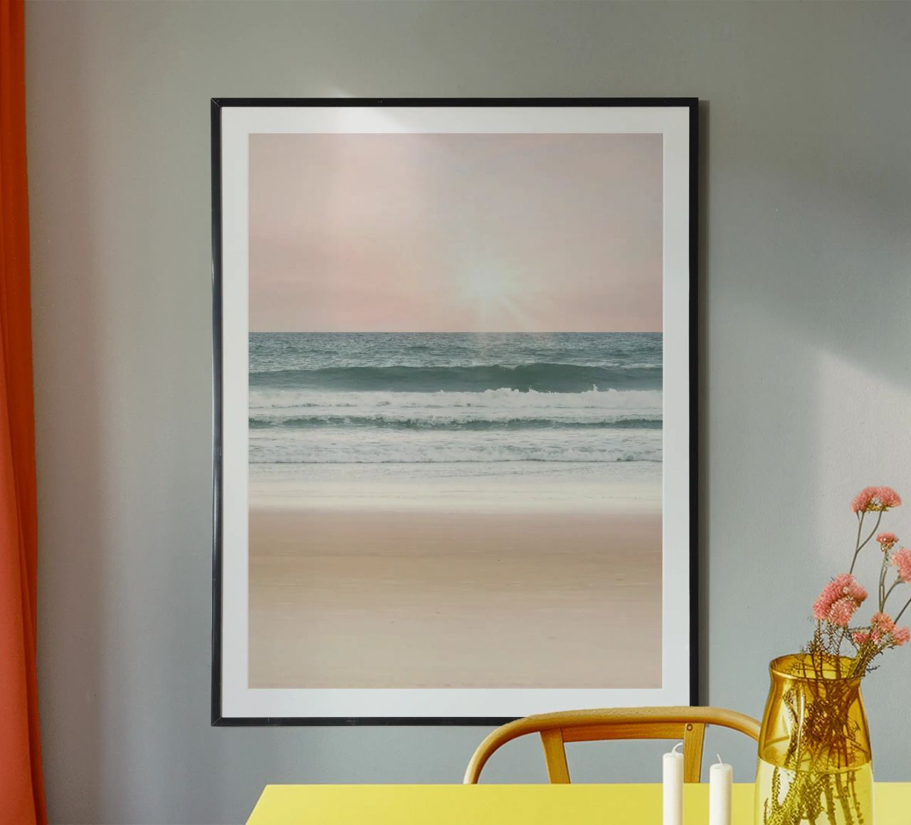 Tramonto in spiaggia poster da Olga Wildrose