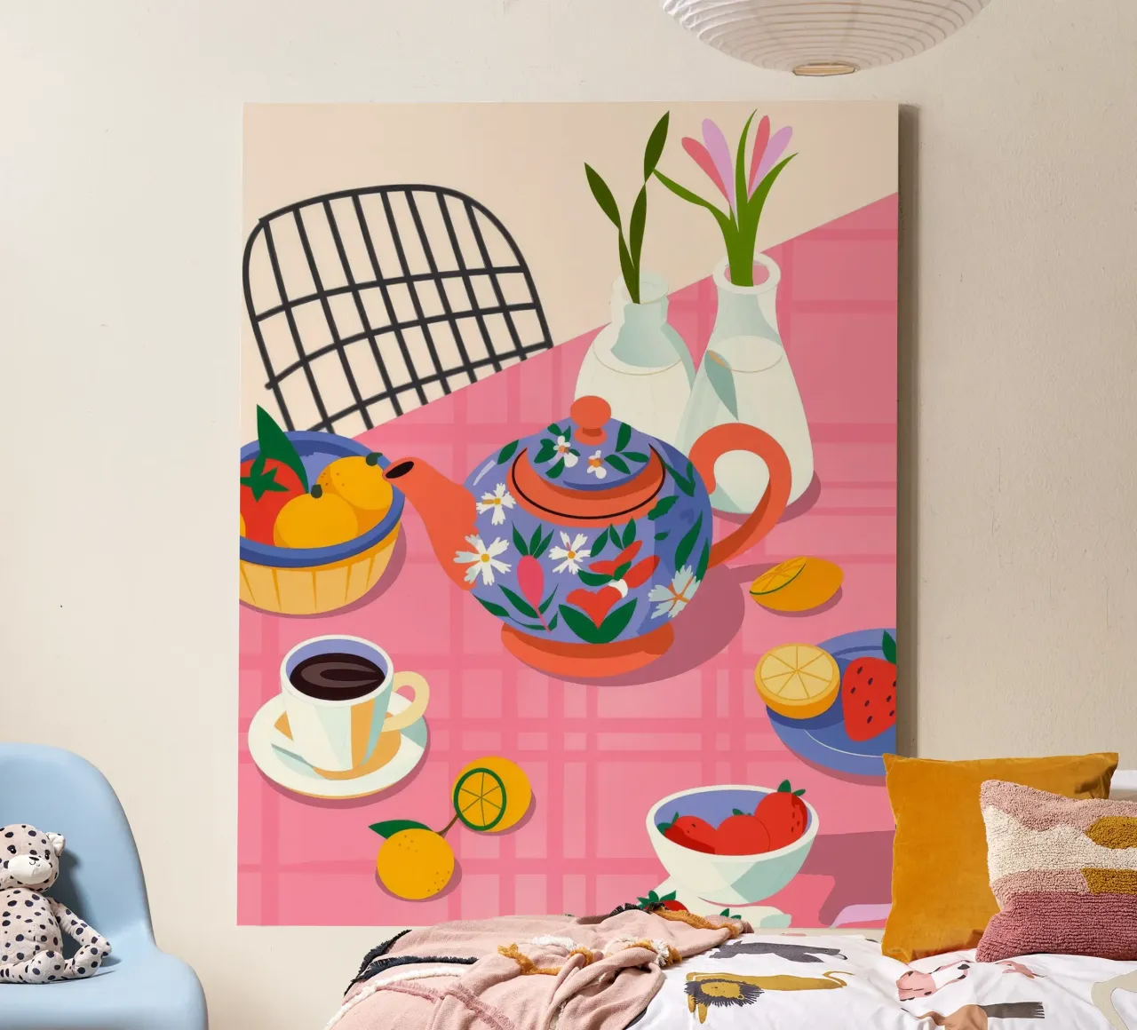 Tea Time Euphoria canvas with Floater frame by Prism Palette