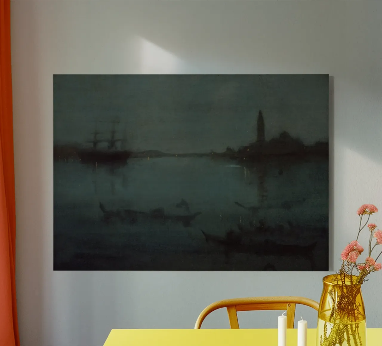 Elegante atmosfera notturna: Nocturne in blu e argento - La La plexiglass da Little Art Histories