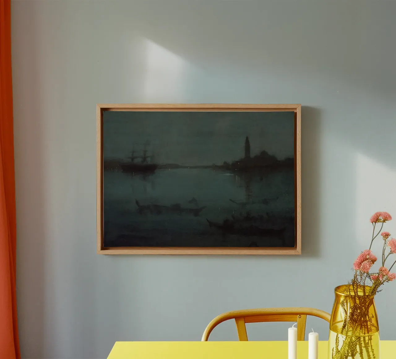 Elegante atmosfera notturna: Nocturne in blu e argento - La La tela da Little Art Histories