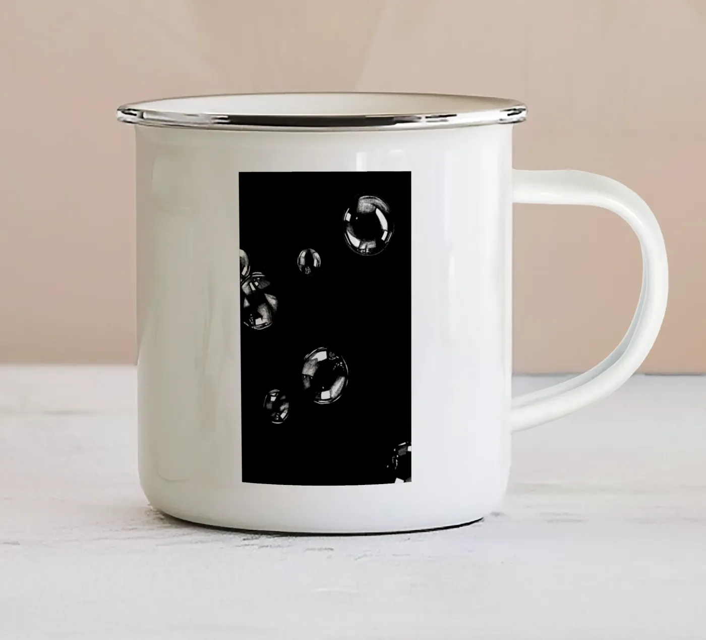 BUBBLES enamel mug by FRITSCH&FRITSCH