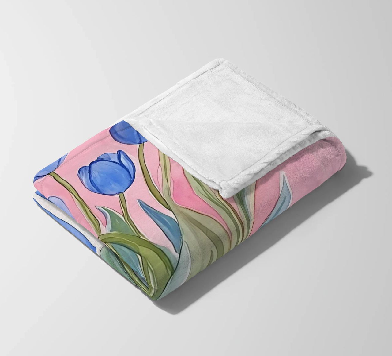 Tulipani in vaso coperta in pile da Olga Wildrose