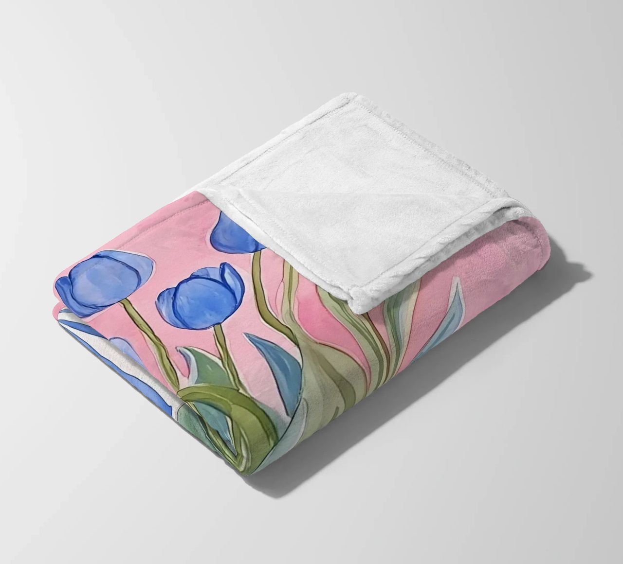Tulipani in vaso coperta in pile da Olga Wildrose