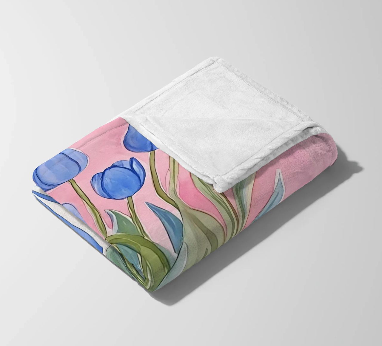 Tulipani in vaso coperta in pile da Olga Wildrose