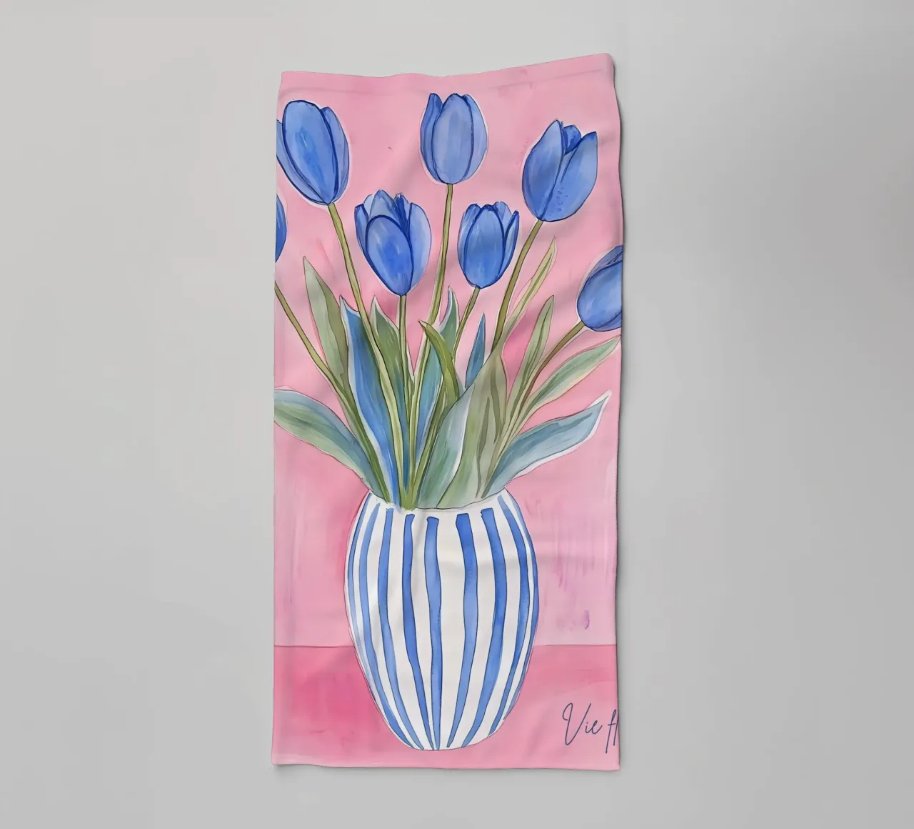 Tulips in Vase towel by IamHomeStudio