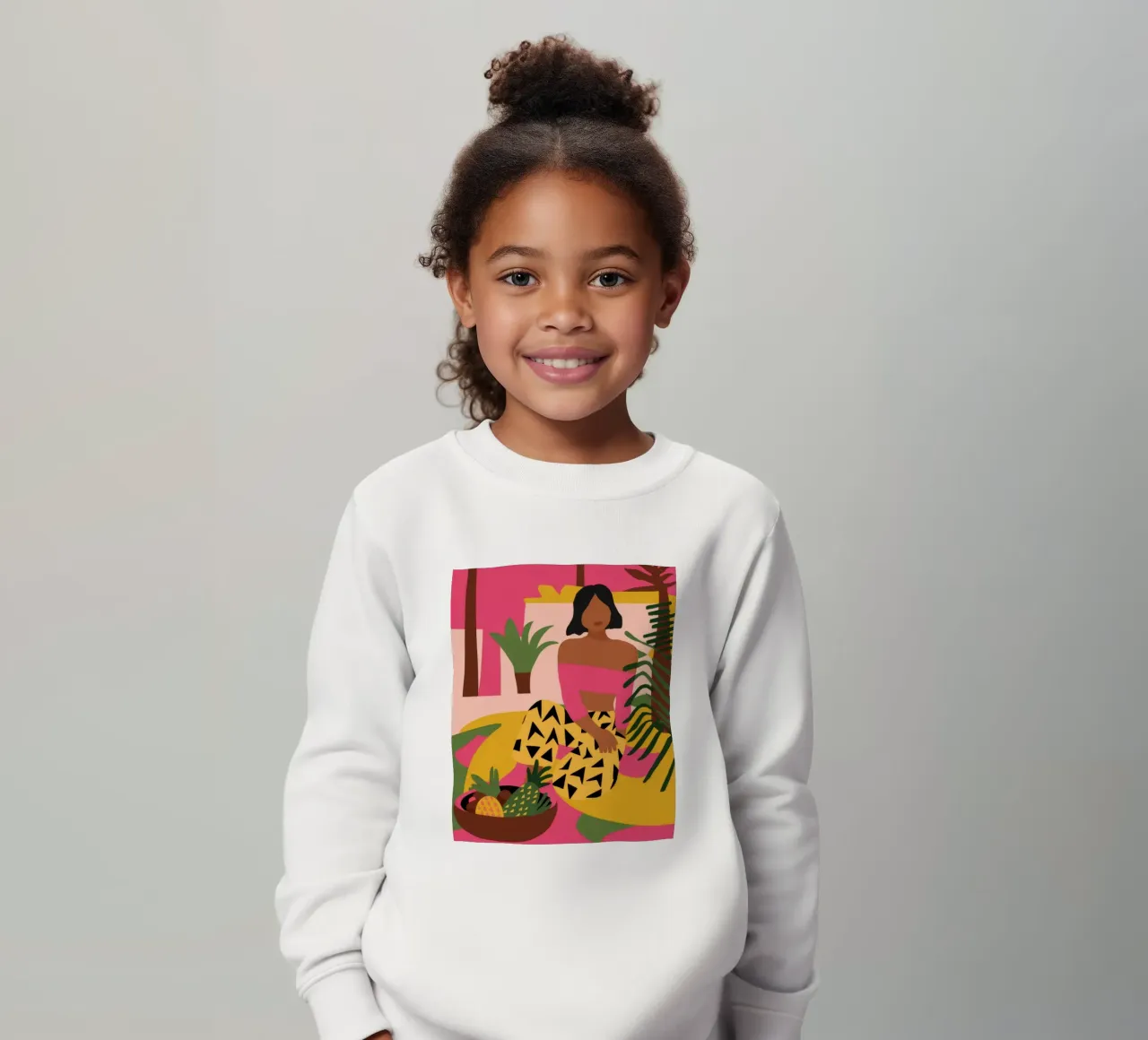 Exotic Fruit Reverie kids sweatshirt by Prism Palette