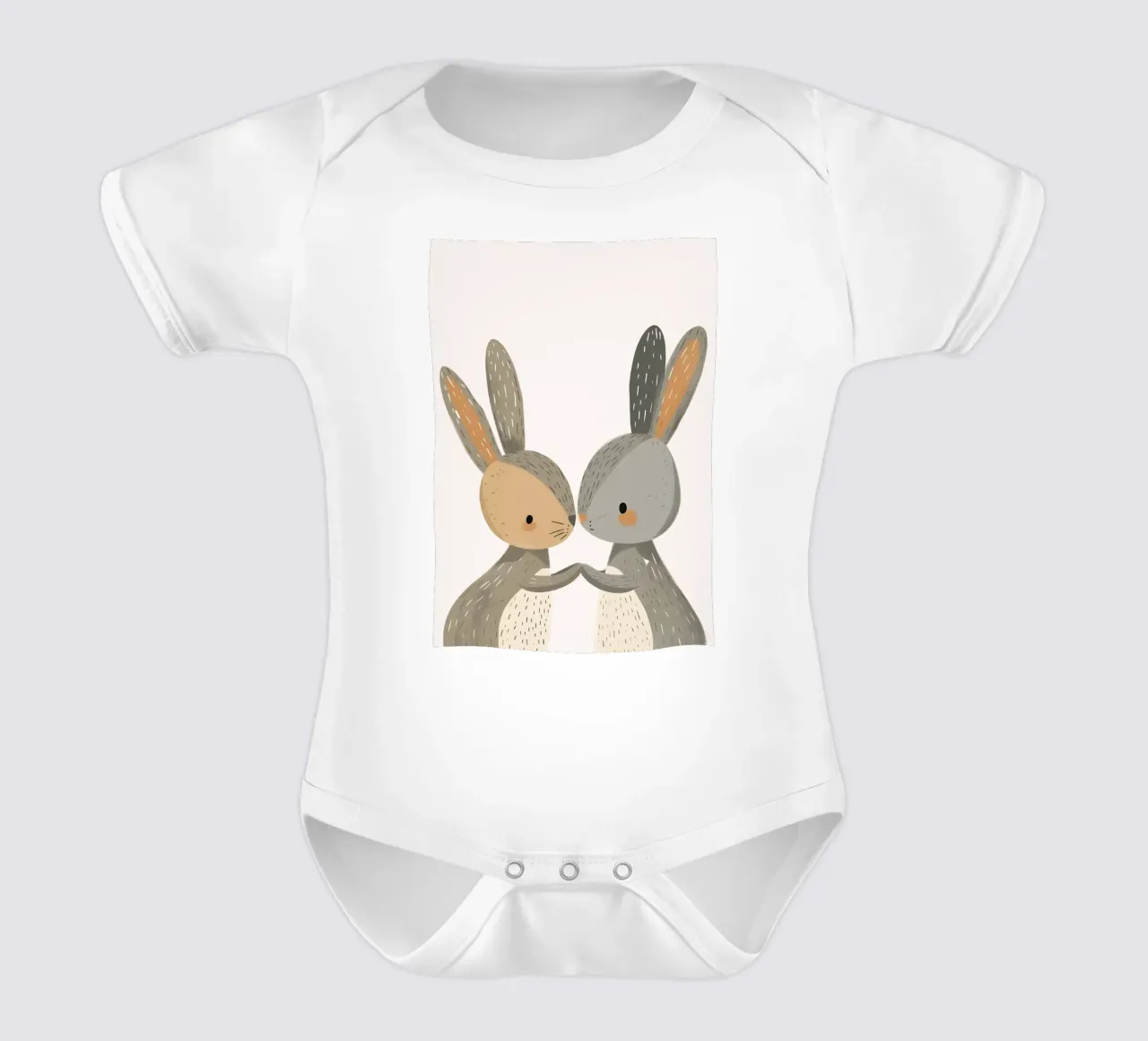 Duo di coniglietti body neonato maniche corte da KidzStudio