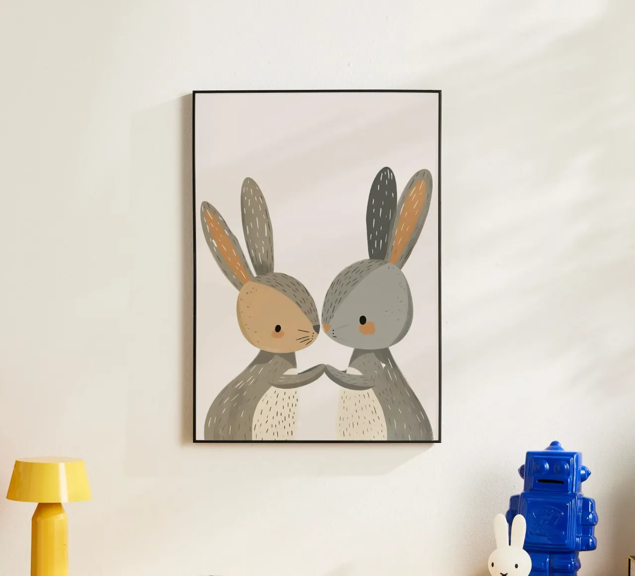 Duo di coniglietti alluminio dibond da KidzStudio