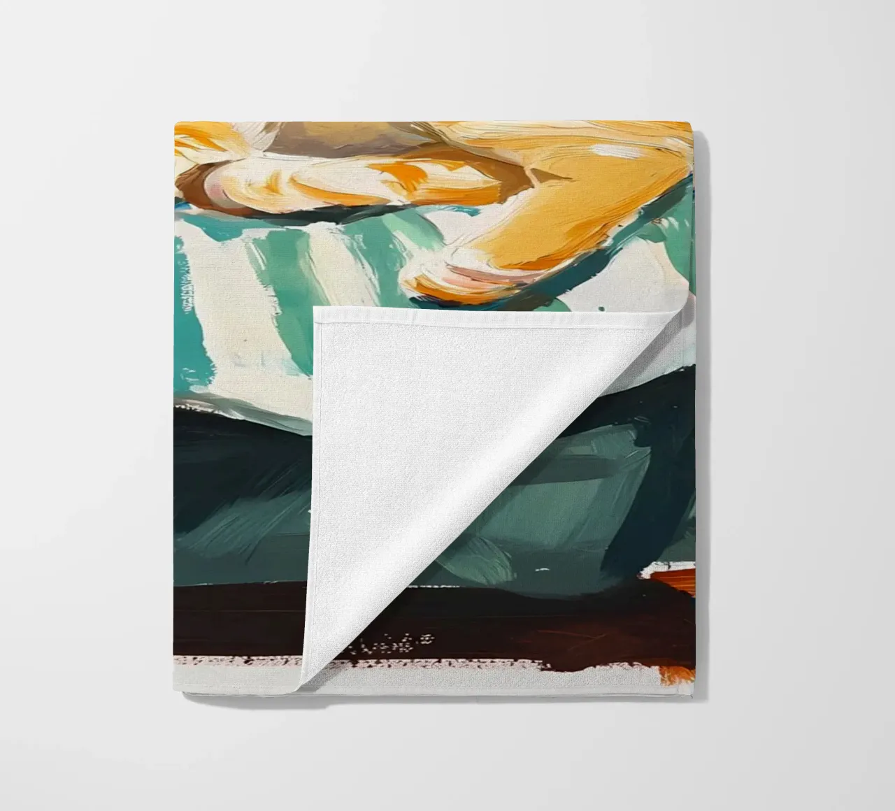 Gatto che dorme telo mare da IamHomeStudio