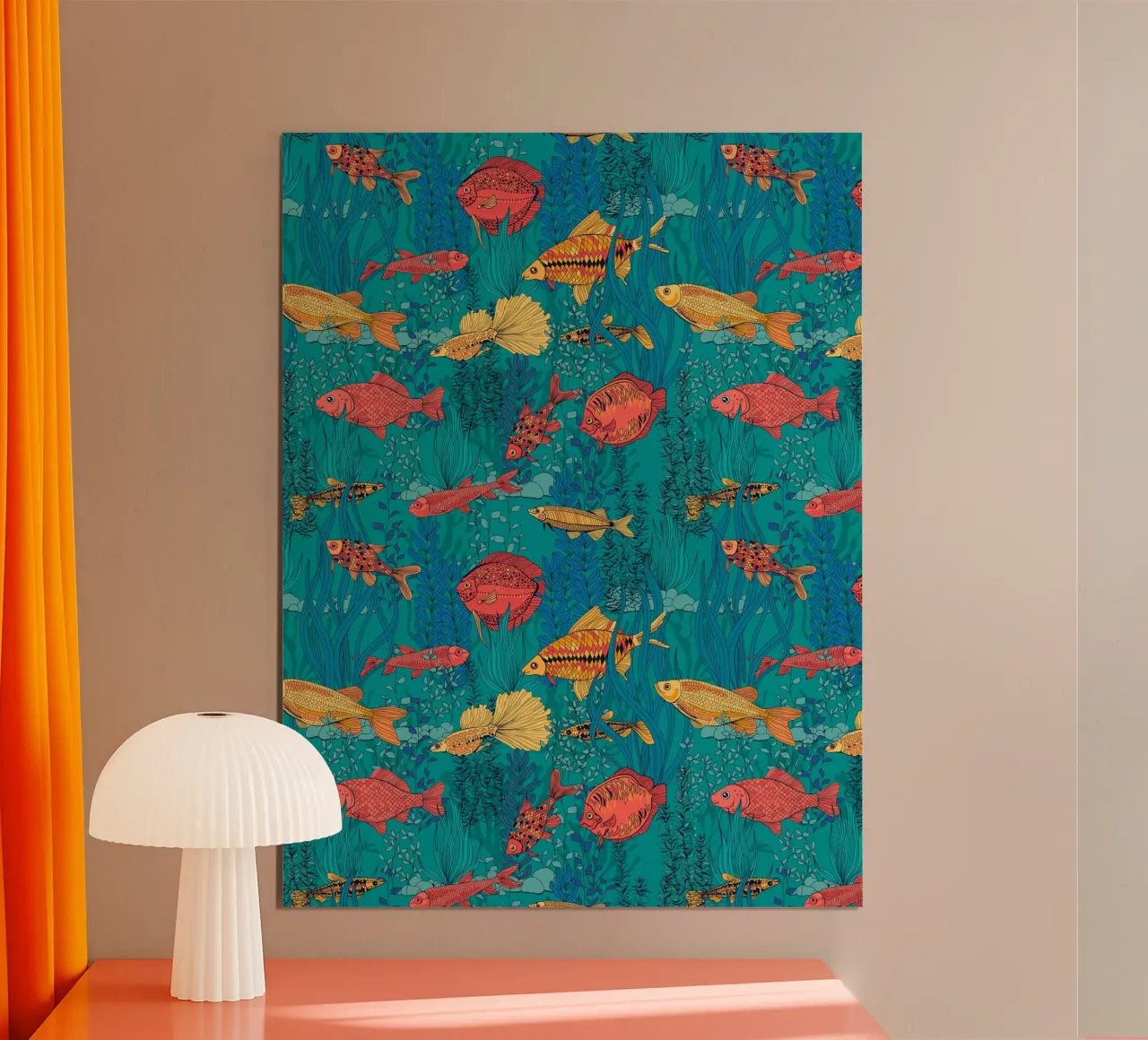 Farbenfrohe Fische des Korallenriffs Hahnemühle von Painted Nature