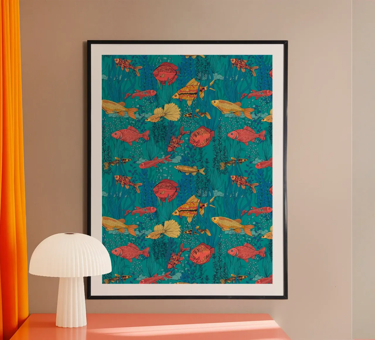 Farbenfrohe Fische des Korallenriffs Hahnemühle von Painted Nature