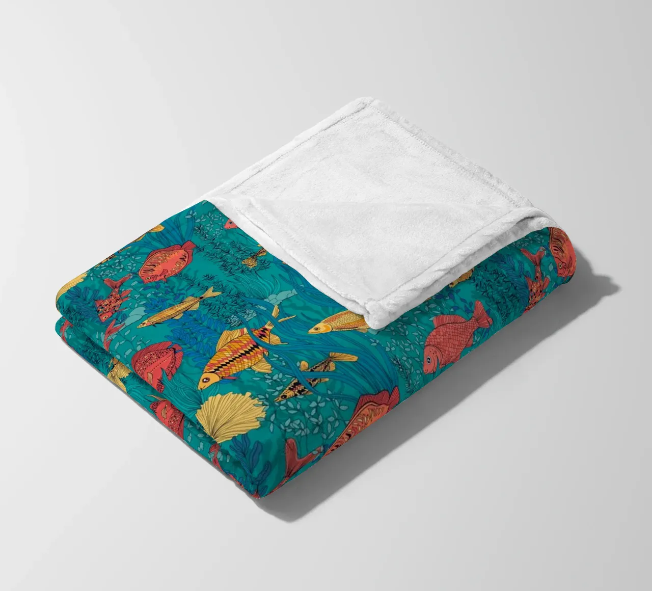 Farbenfrohe Fische des Korallenriffs Fleecedecke von Painted Nature