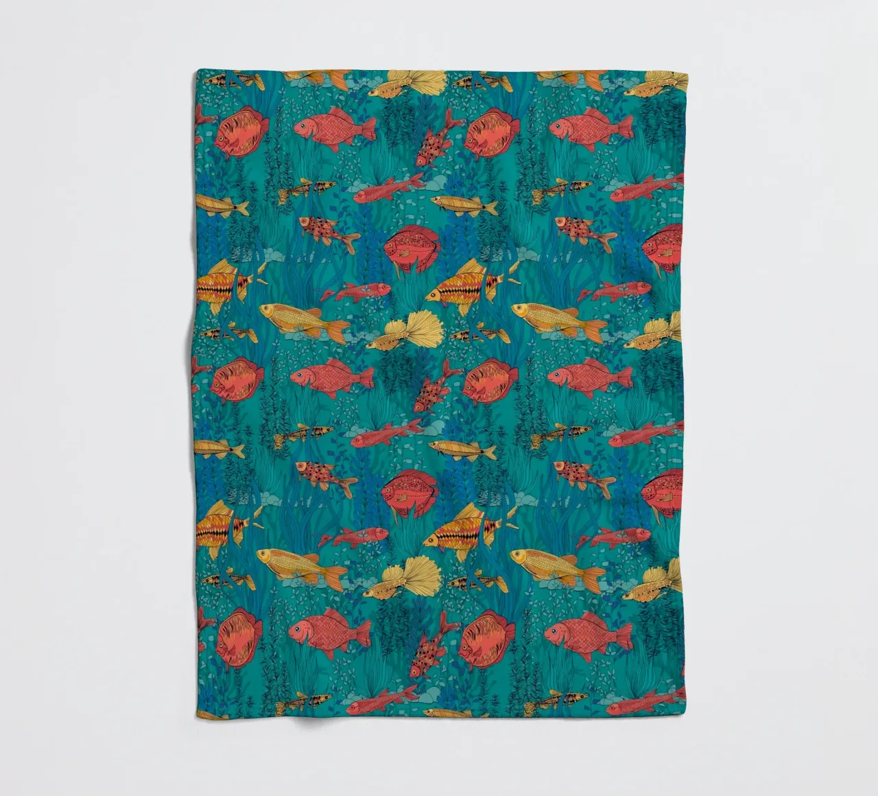 Farbenfrohe Fische des Korallenriffs Fleecedecke von Painted Nature