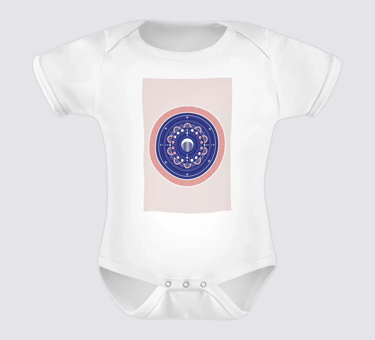 Moon Mandala body neonato maniche corte da cafelab