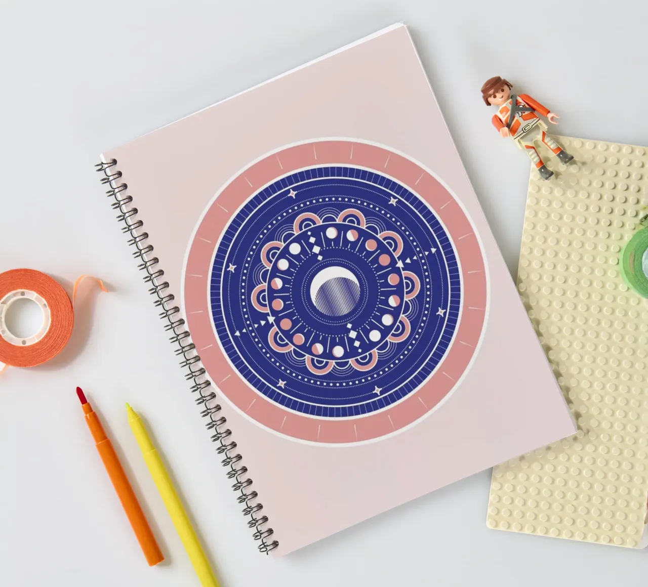Moon Mandala spiral notebook by cafelab