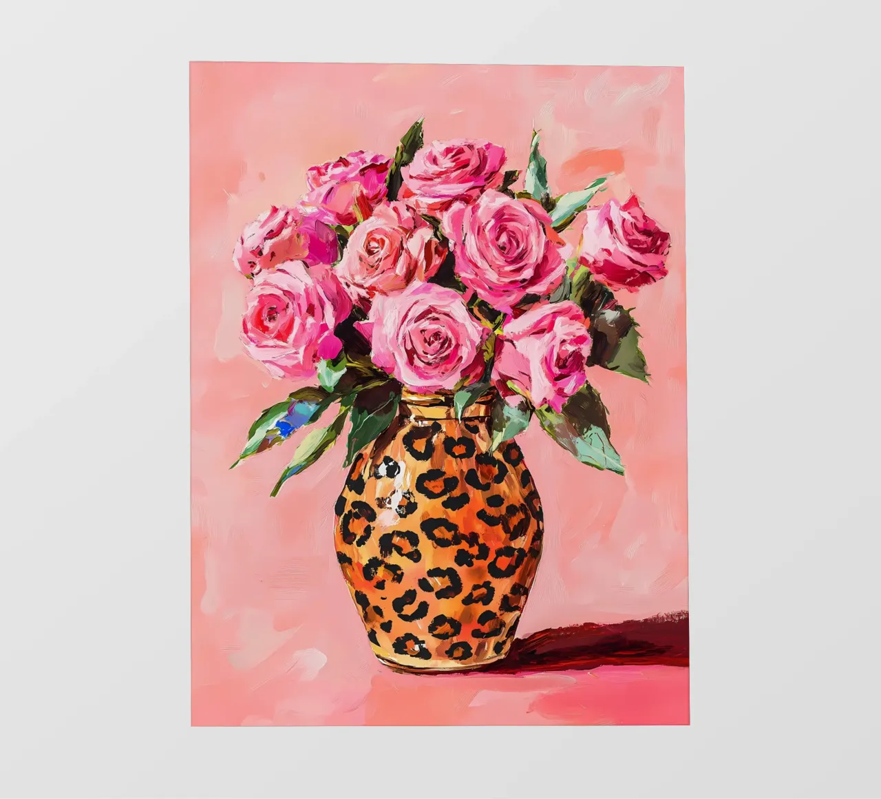 Rose rosa in vaso telo in pvc da IamHomeStudio