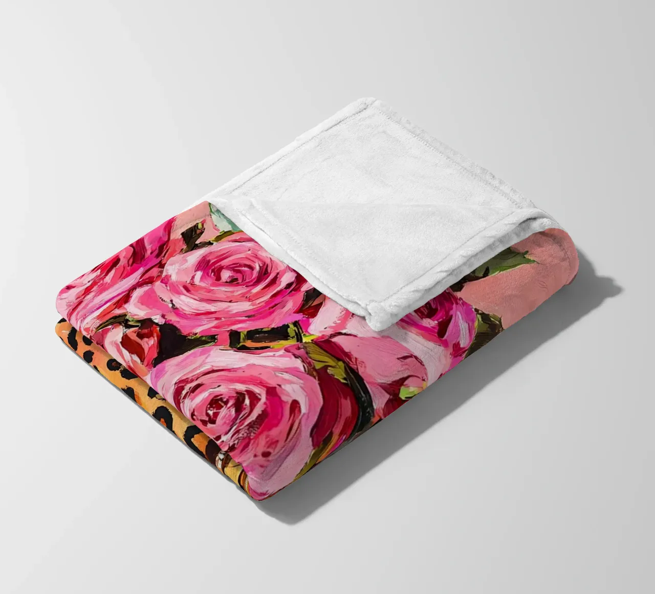 Rose rosa in vaso coperta in pile da IamHomeStudio