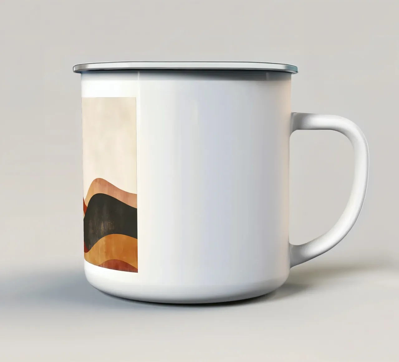 Boho Landscape taza de esmalte de Olga Wildrose