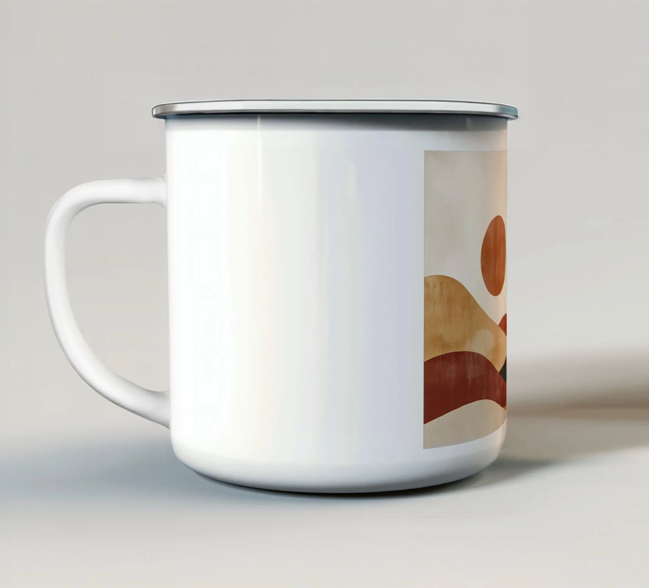 Boho Landscape tazza in smalto da Olga Wildrose
