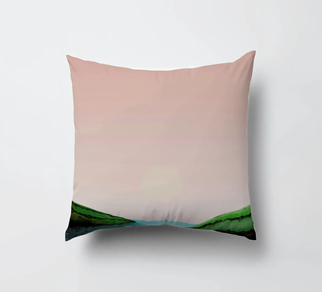 Melon Shore decorative cushion by Lemon-apes