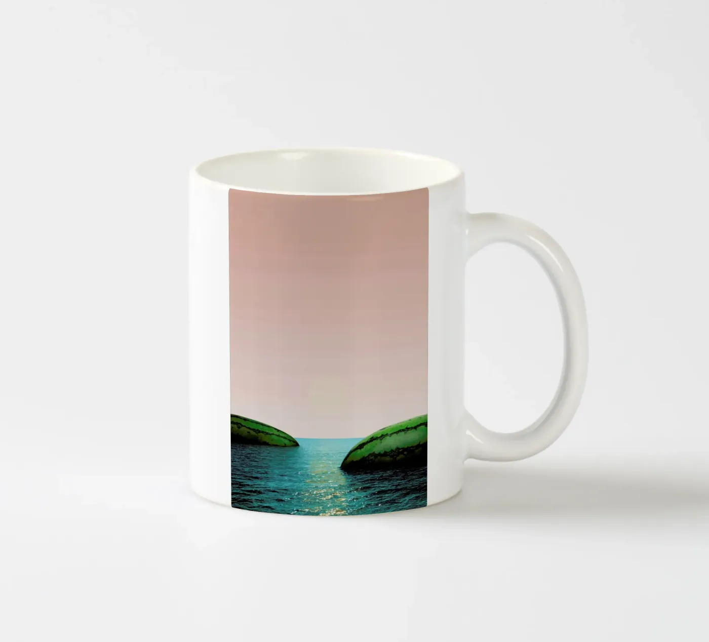 Melon Shore ceramic mug by Lemon-apes