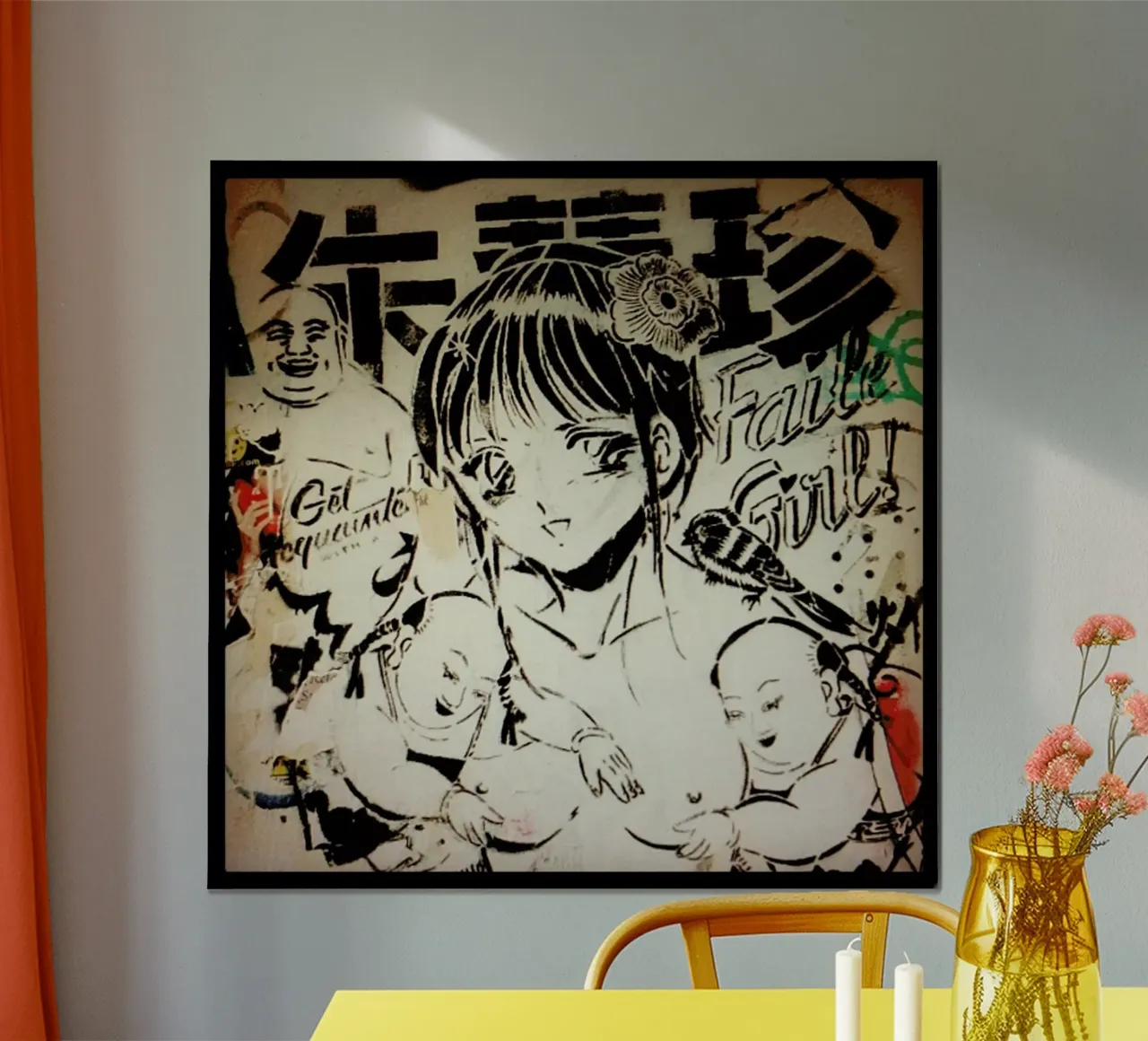 London Brick Lane poster con telaio in legno da Ballack Art House