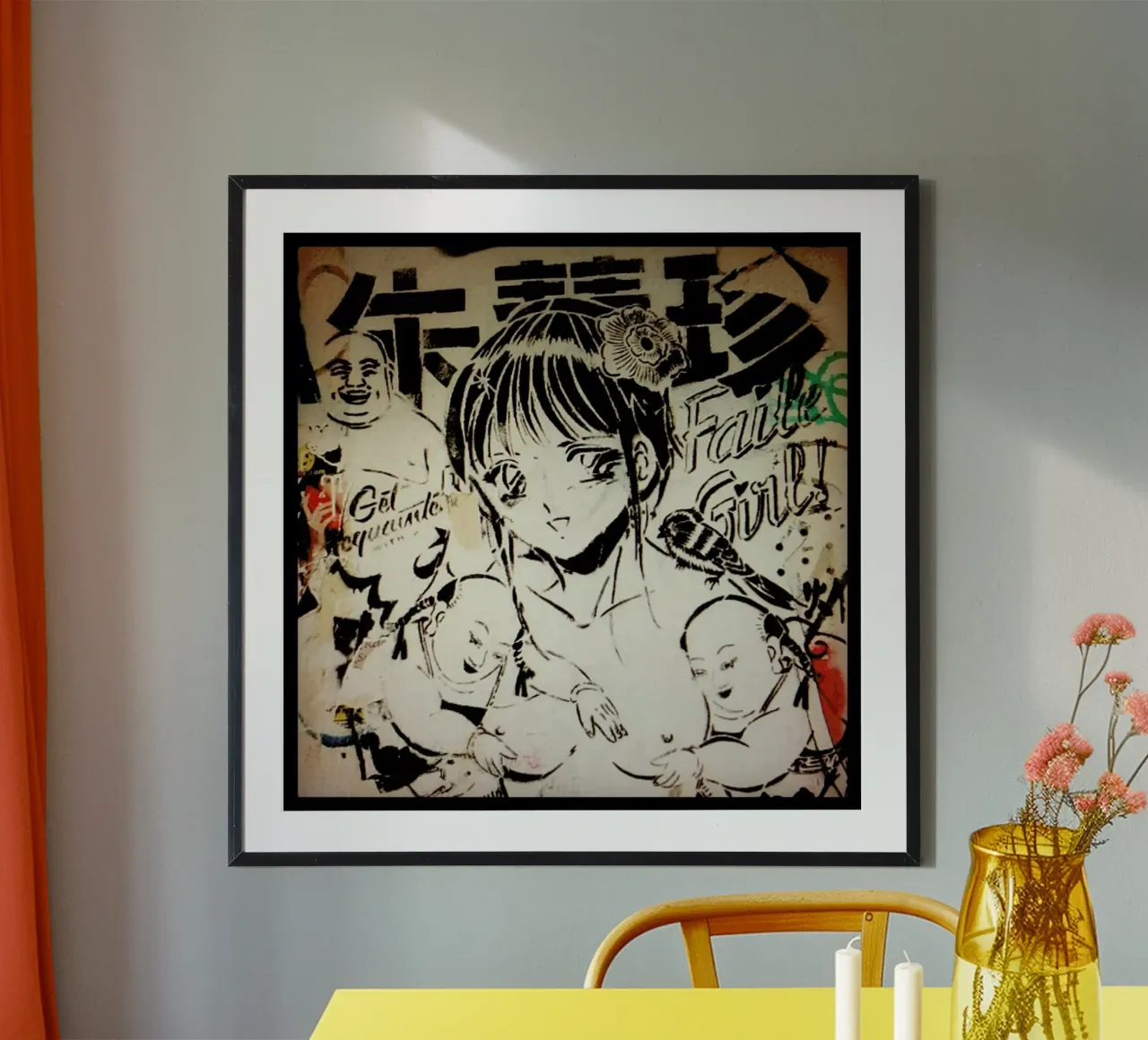 London Brick Lane poster con telaio in legno da Ballack Art House