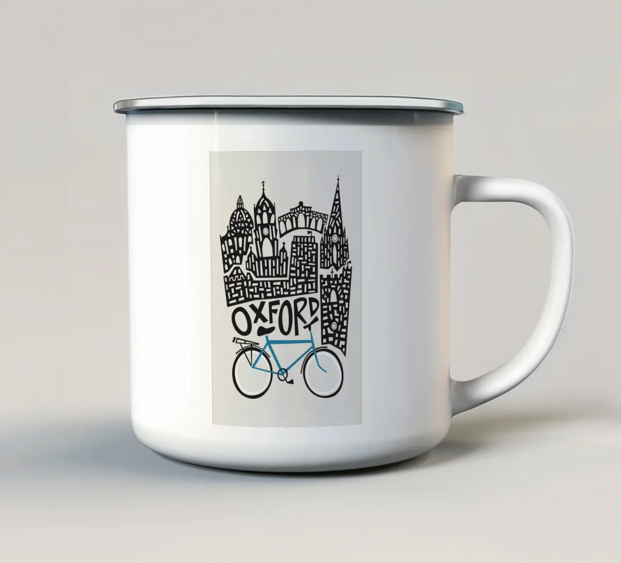 Città di Oxford tazza in smalto da Fox & Velvet