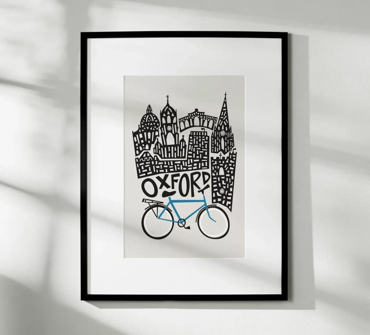 Città di Oxford poster con telaio in alluminio da Fox & Velvet