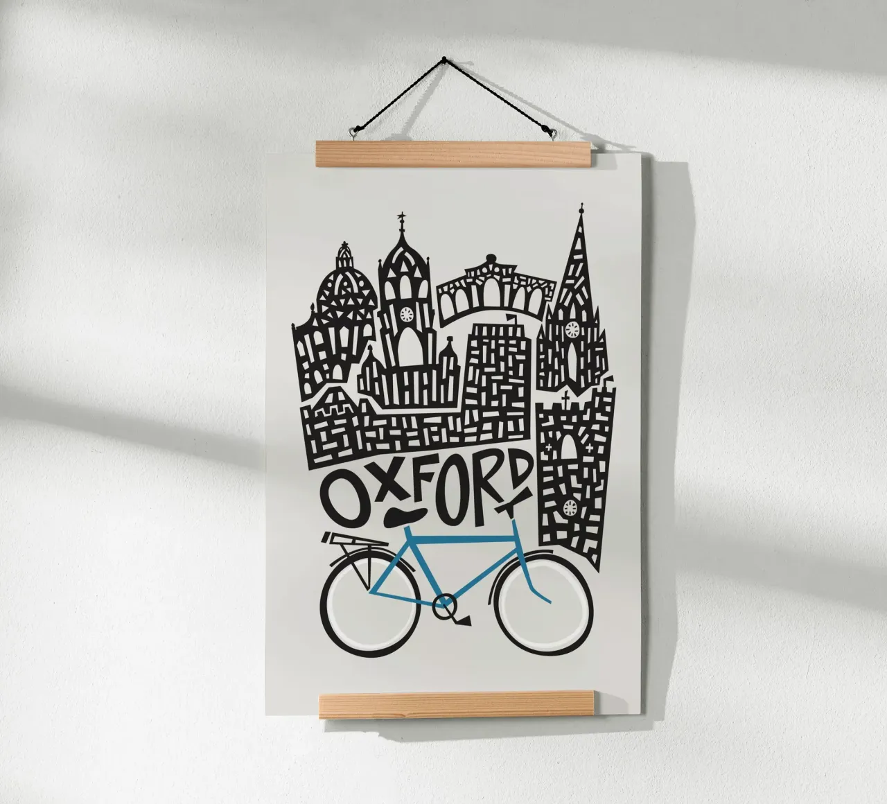 Città di Oxford poster con telaio in alluminio da Fox & Velvet