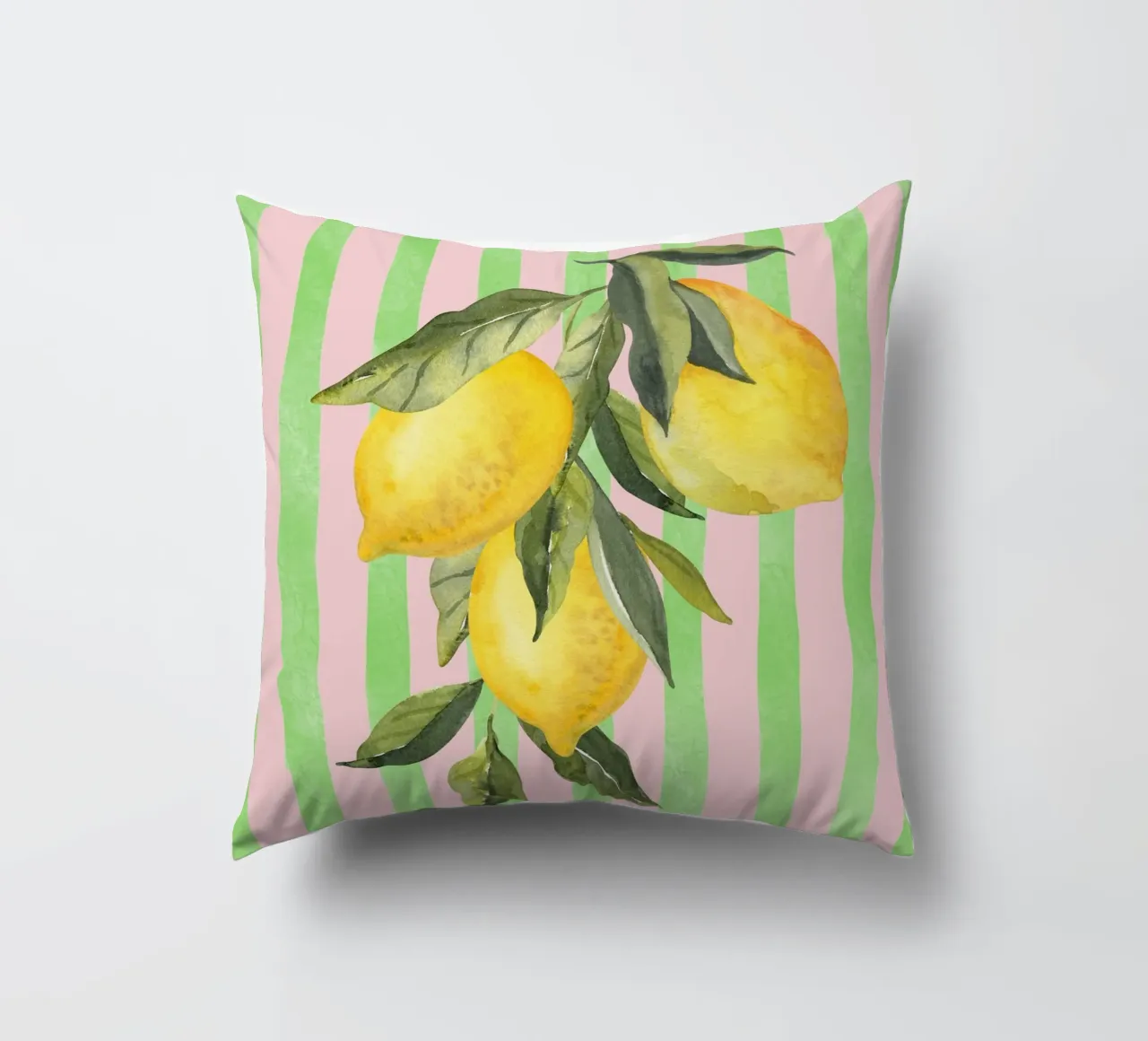 Limoni e strisce cuscino da IamHomeStudio