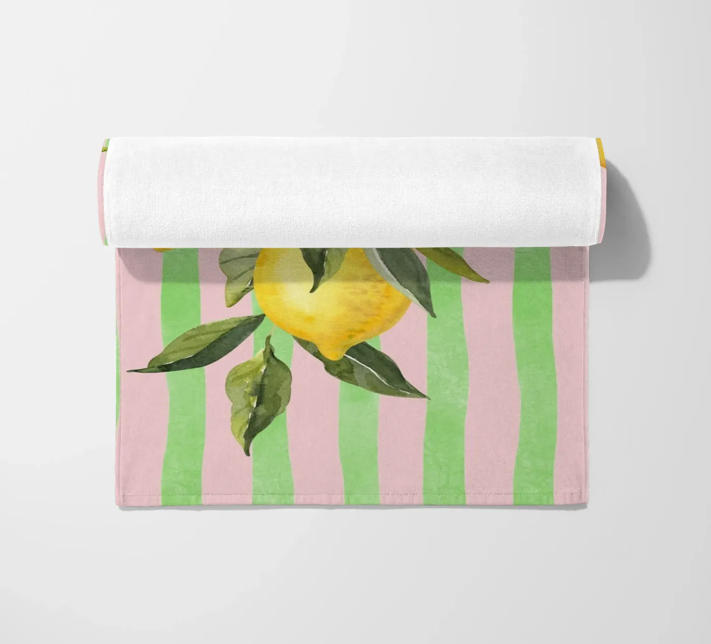 Limoni e strisce telo mare da IamHomeStudio